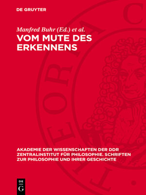 cover image of Vom Mute des Erkennens